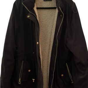 Women's Black Jacket with Cream Lining